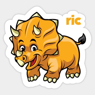 Ric the triceratops Sticker